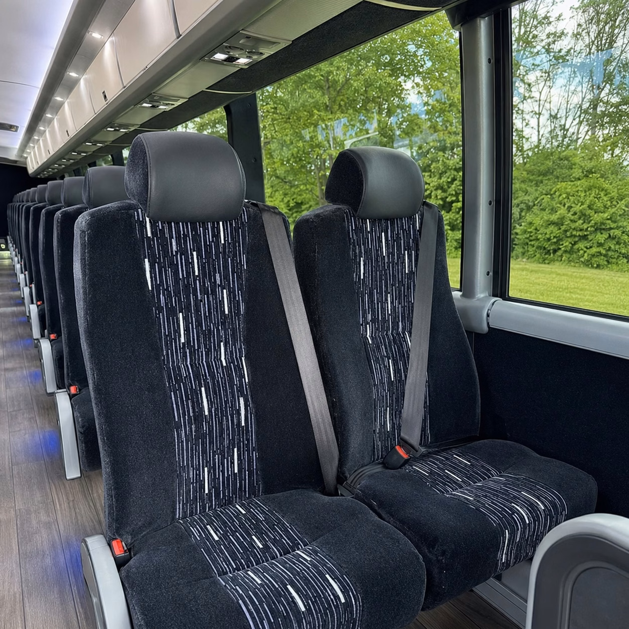 medford charter bus rental interior